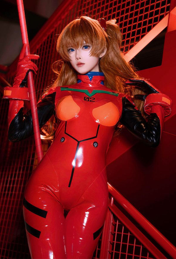 エヴァ アスカ コスプレ 衣装 赤色 戦闘服 プラグスーツ