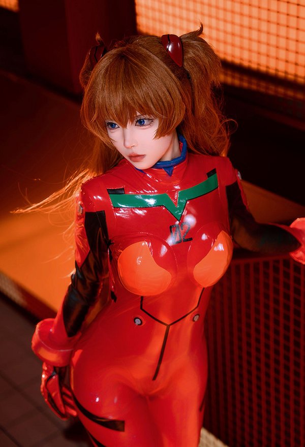エヴァ アスカ コスプレ 衣装 赤色 戦闘服 プラグスーツ