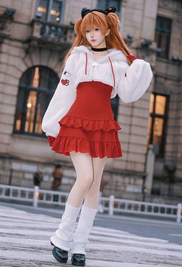 エヴァ × Bilibili goods Falling in Winter アスカ・ラングレー コスプレ 衣装 エヴァ × Bilibili goods Falling in Winter アスカ・ラングレー コスプレ 衣装