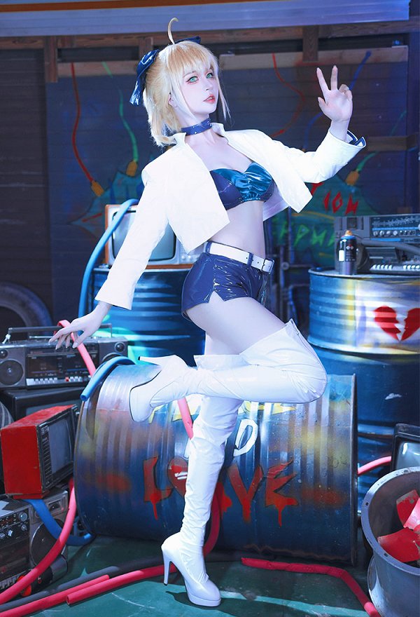 Fate/Grand Order セイバー アルトリア・ペンドラゴン レースクイーンver コスプレ 衣装
