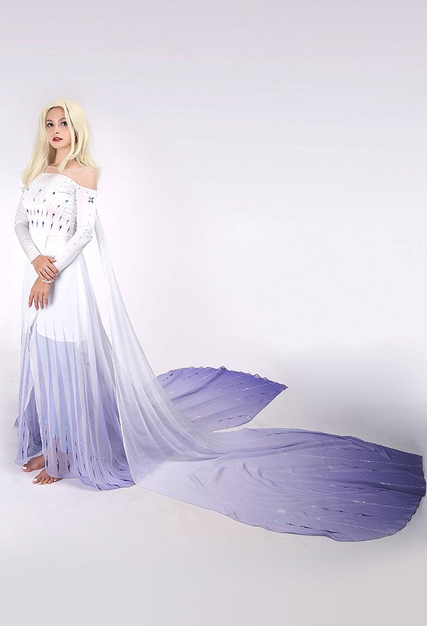 アナと雪の女王2 エルサ コスプレ衣装 白いドレス