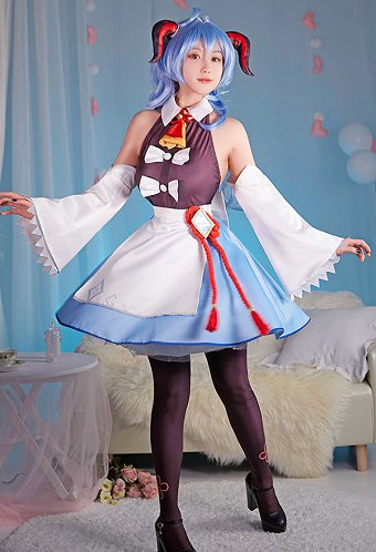 原神 甘雨 カンウ 岩華聚餐 コスプレ 衣装
