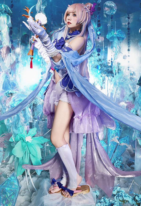 原神 珊瑚宮心海 さんごのみやここみ 魔法少女 (illustration by AKUO)コスプレ 衣装 コラボ製品