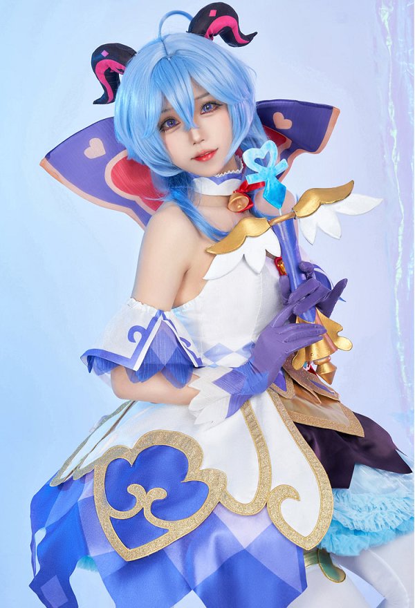 原神 甘雨 カンウ 魔法少女 (illustration by AKUO) コスプレ 衣装 コラボ製品
