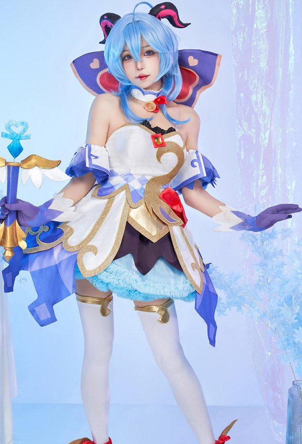 原神 甘雨 カンウ 魔法少女 (illustration by AKUO) コスプレ 衣装 コラボ製品