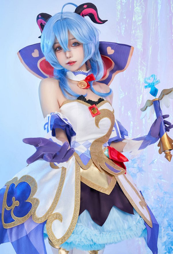 原神 甘雨 カンウ 魔法少女 (illustration by AKUO) コスプレ 衣装 コラボ製品