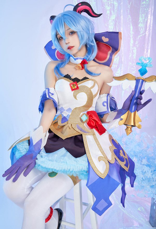 原神 甘雨 カンウ 魔法少女 (illustration by AKUO) コスプレ 衣装 コラボ製品