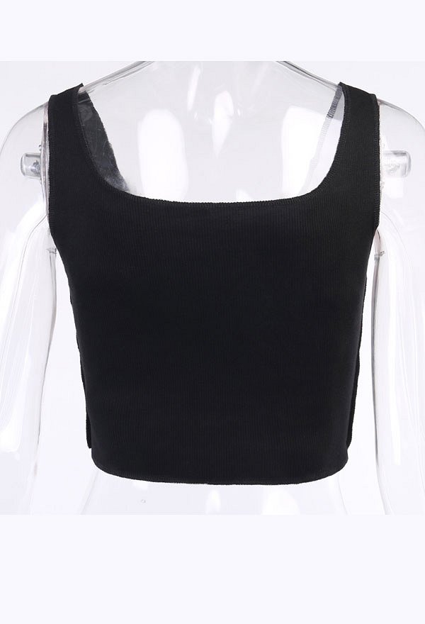 春夏の女性ゴシッククールダークスタイルカラーコントラストプリントノースリーブベストトップ