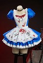アリス セットアップ パフスリーブ ワンピース エプロン ネックレス付き ブルー&ホワイト