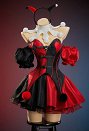 ハーレイ・クイン コスプレ 同人 ゴシック レッド×ブラック パネル コルセットドレス