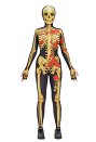 ハロウィン ゴールド スカルプリント ゴシック ボディスーツ