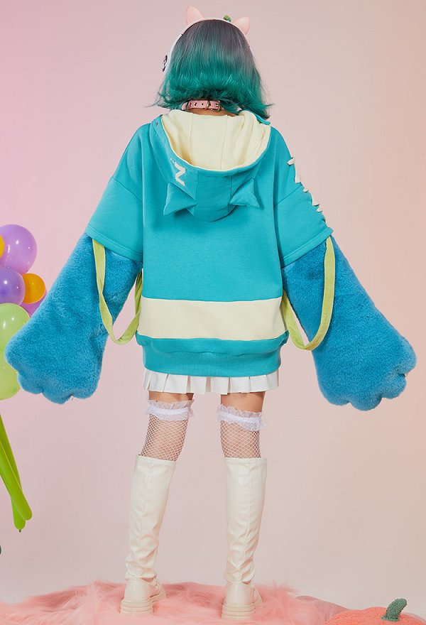 ポケモン カビゴン パーカー 肉球 手袋付き