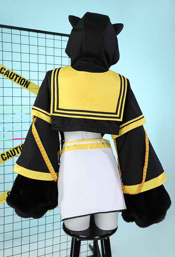 鏡音リン・レン パーカー 洋服 肉球 手袋付き 黄色 鏡音リン・レン パーカー 洋服 肉球 手袋付き 黄色