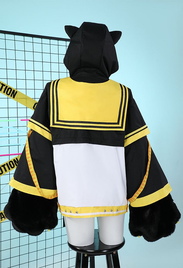 鏡音リン・レン パーカー 洋服 肉球 手袋付き 黄色 鏡音リン・レン パーカー 洋服 肉球 手袋付き 黄色