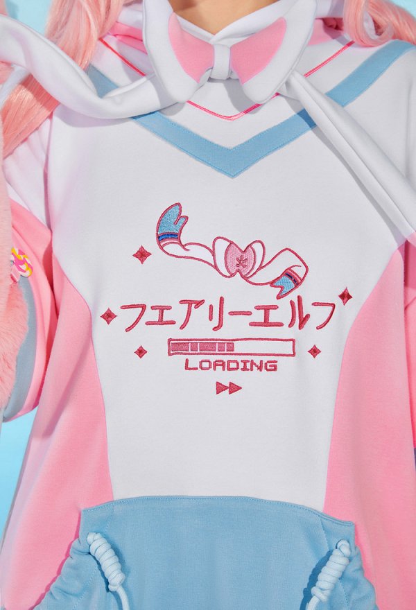 ポケモン ニンフィア パーカー 肉球 手袋付き ポケモン ニンフィア パーカー 肉球 手袋付き