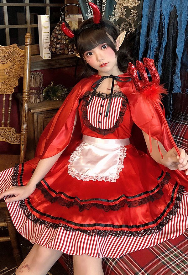 女性 ハロウィン メイドドレス コスチューム ゴシック ヴァンパイアスタイル 赤いスリップドレス ロングケープ 女性 ハロウィン メイドドレス コスチューム ゴシック ヴァンパイアスタイル 赤いスリップドレス ロングケープ