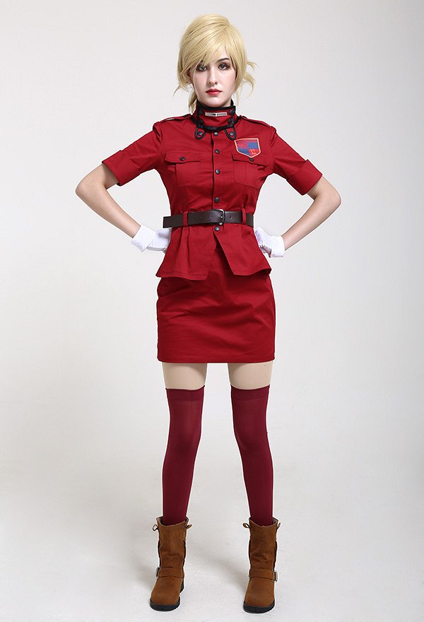 ヘルシング セラス・ヴィクトリア ブルゴーニュレッド コスプレ 衣装 吸血鬼 悪魔 ユニフォーム
