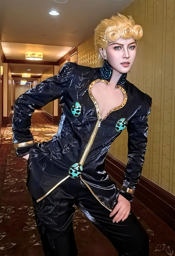 ジョジョの奇妙な冒険 ジョルノ・ジョバァーナ Ver.BLACK コスプレ 衣装 ジョジョの奇妙な冒険 ジョルノ・ジョバァーナ Ver.BLACK コスプレ 衣装
