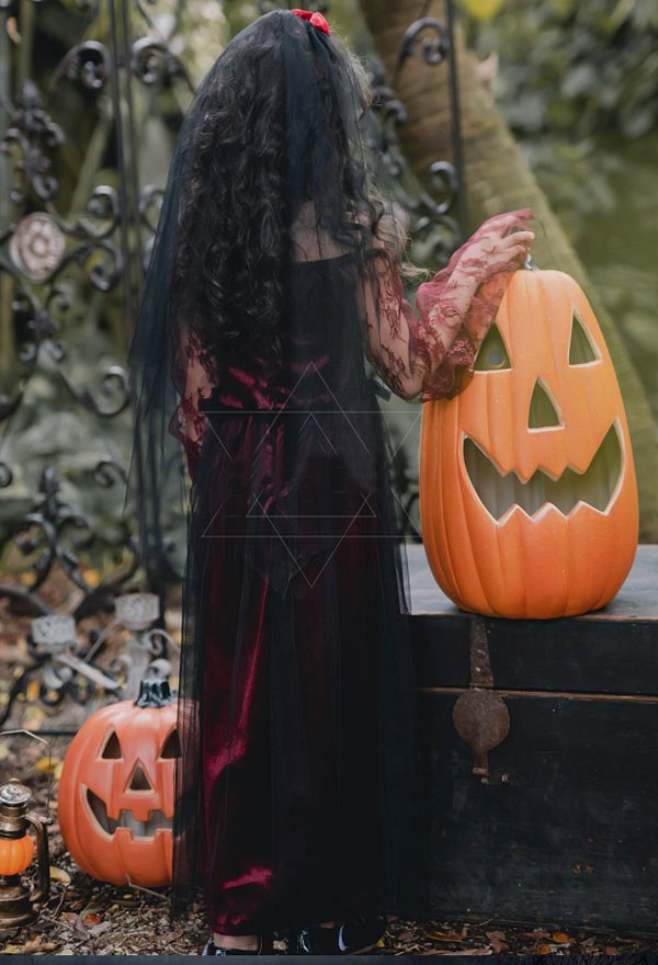 ハロウィンとクリスマスのための子供魔女ゾンビ花嫁ハロウィンコスチュームドレス