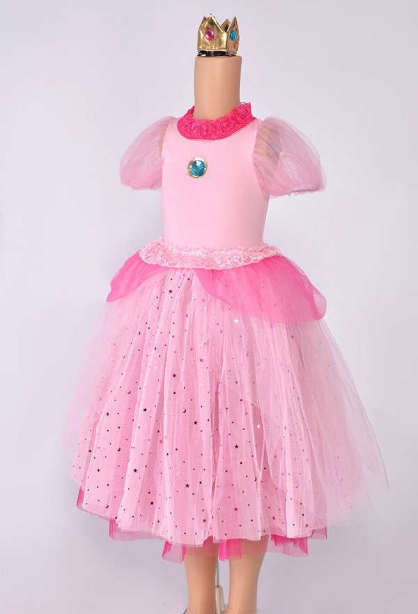 ピーチ姫 コスプレ衣装 子供用 ハロウィン 姫ドレス
