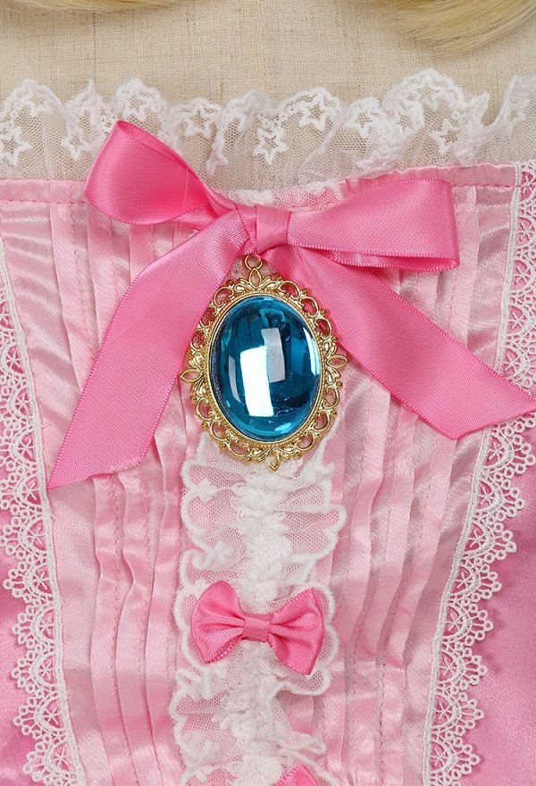ピーチ姫 コスプレ 子供 短い袖ドレス