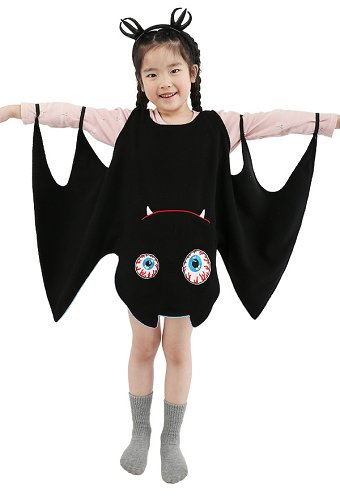 コウモリ コスプレ 衣装 ハロウィン 子供用 頭飾り付き