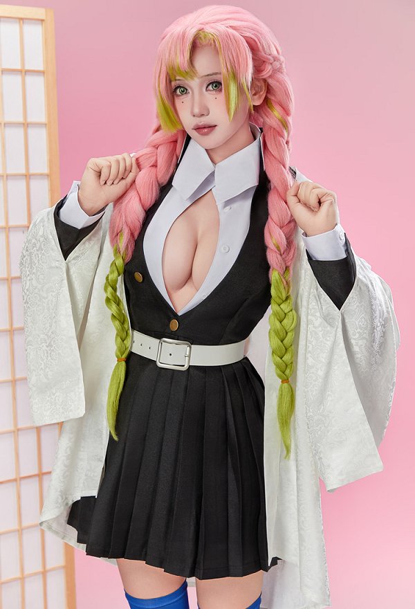 鬼滅の刃 甘露寺蜜璃 鬼殺隊隊服 コスプレ 衣装 鬼滅の刃 甘露寺蜜璃 鬼殺隊隊服 コスプレ 衣装