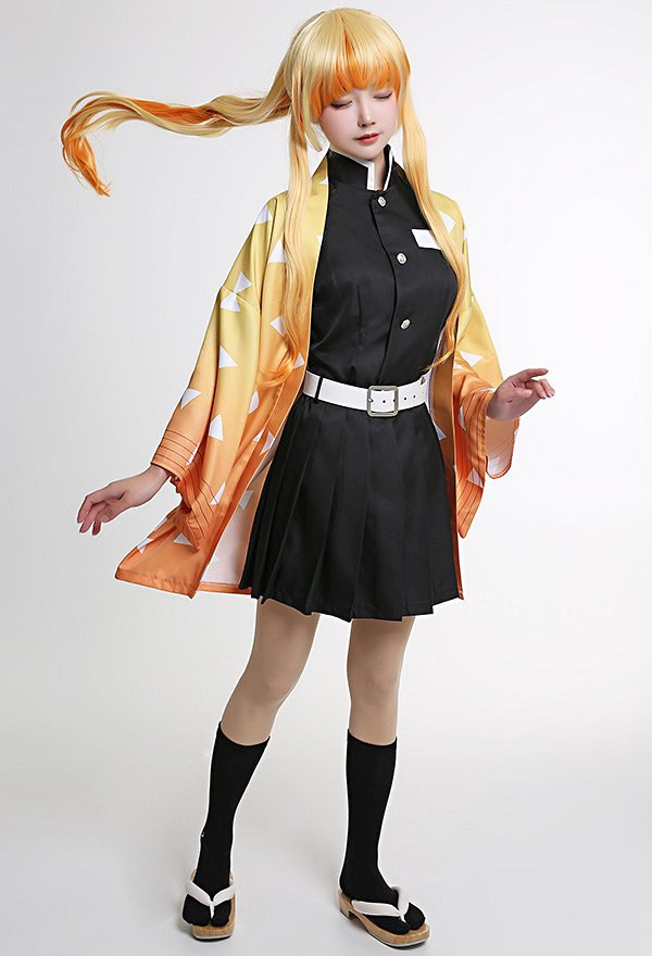 鬼滅の刃 我妻善逸 コスプレ 衣装 性転 鬼滅の刃 我妻善逸 コスプレ 衣装 性転