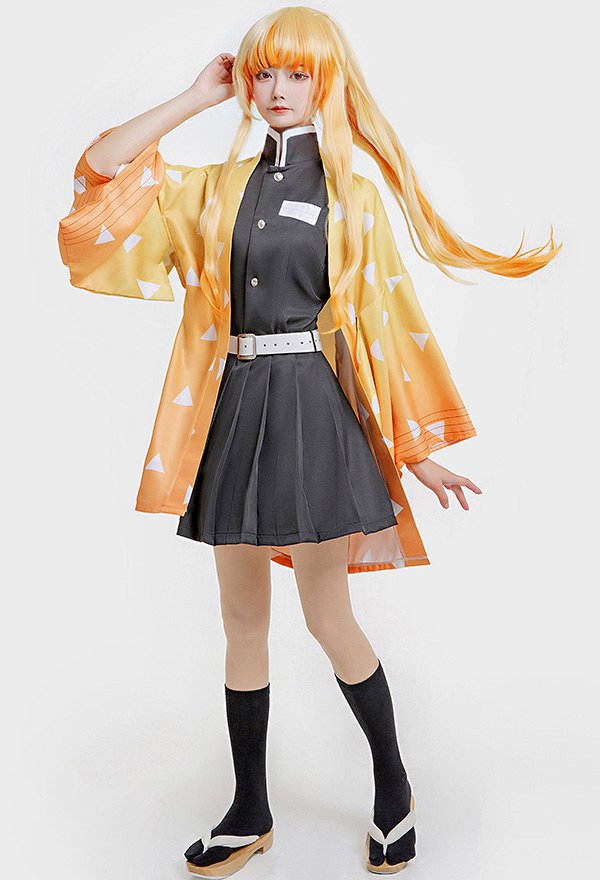 鬼滅の刃 我妻善逸 コスプレ 衣装 性転 鬼滅の刃 我妻善逸 コスプレ 衣装 性転
