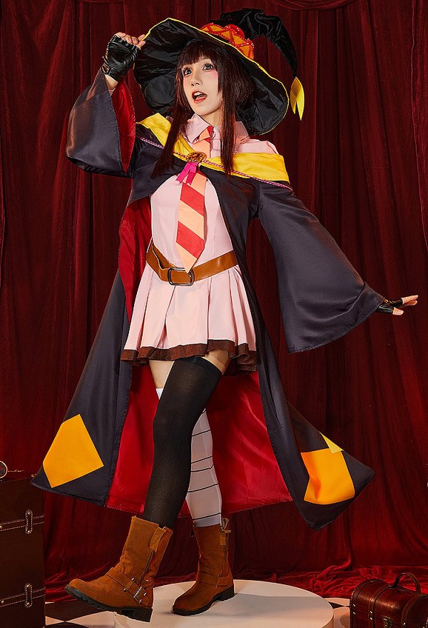 この素晴らしい世界に爆焔を! めぐみん コスプレ 衣装 ピンク制服