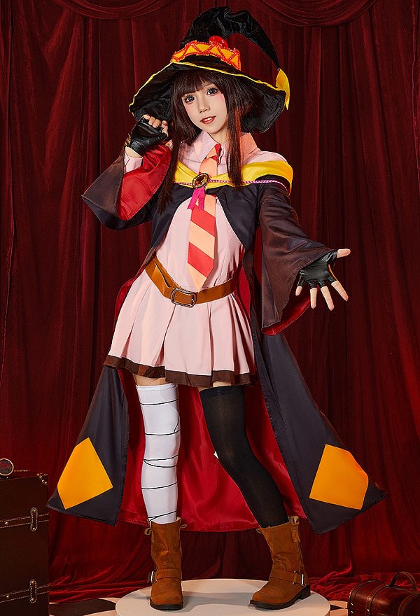 この素晴らしい世界に爆焔を! めぐみん コスプレ 衣装 ピンク制服
