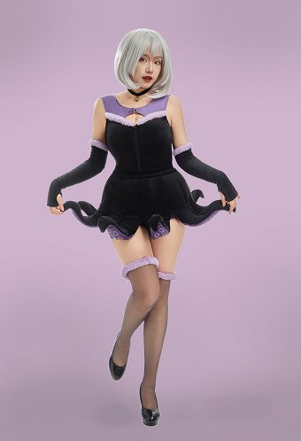 レディース ウルスラ風 ボア オールインワン タコ足 スカート コスプレ セット