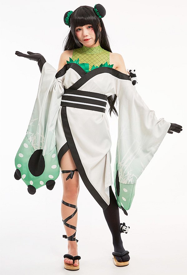 パンダ コスプレ 衣装 ワンピース 和式 パンダ コスプレ 衣装 ワンピース 和式