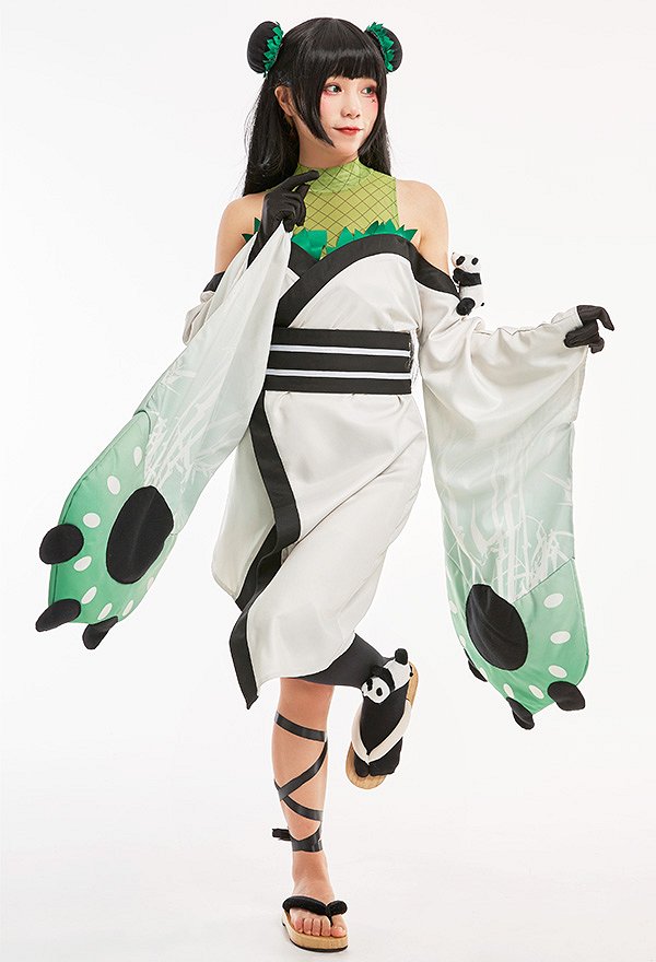 パンダ コスプレ 衣装 ワンピース 和式 パンダ コスプレ 衣装 ワンピース 和式