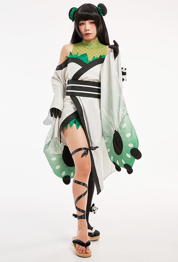 パンダ コスプレ 衣装 ワンピース 和式 パンダ コスプレ 衣装 ワンピース 和式