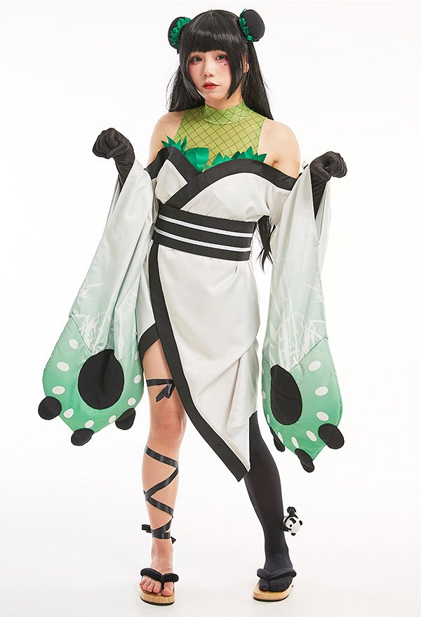 パンダ コスプレ 衣装 ワンピース 和式 パンダ コスプレ 衣装 ワンピース 和式