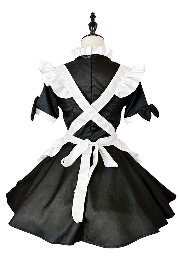 かわいい クマのメイド服 フリル リボン 制服 ロリータ ドレス コスプレ衣装