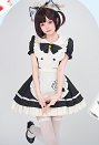 三分妄想 可愛い メイド服 襟付き ワンピース コスプレ 衣装