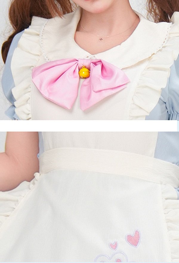 三分妄想 かわいい メイド服 青色 ロリータ ドレス コスプレ 衣装 三分妄想 かわいい メイド服 青色 ロリータ ドレス コスプレ 衣装