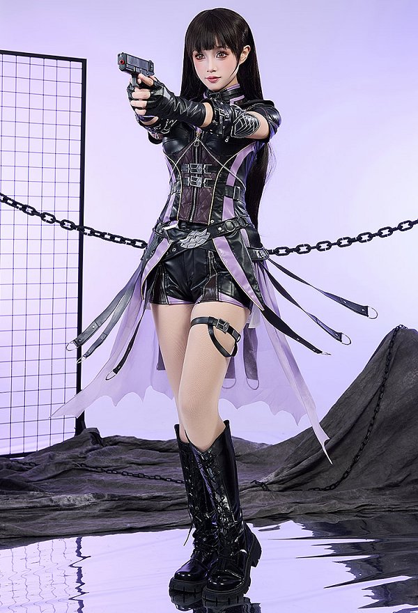 恋と深空 女主人公 闇夜の潜行 戦闘セット コスプレ 衣装 恋と深空 女主人公 闇夜の潜行 戦闘セット コスプレ 衣装