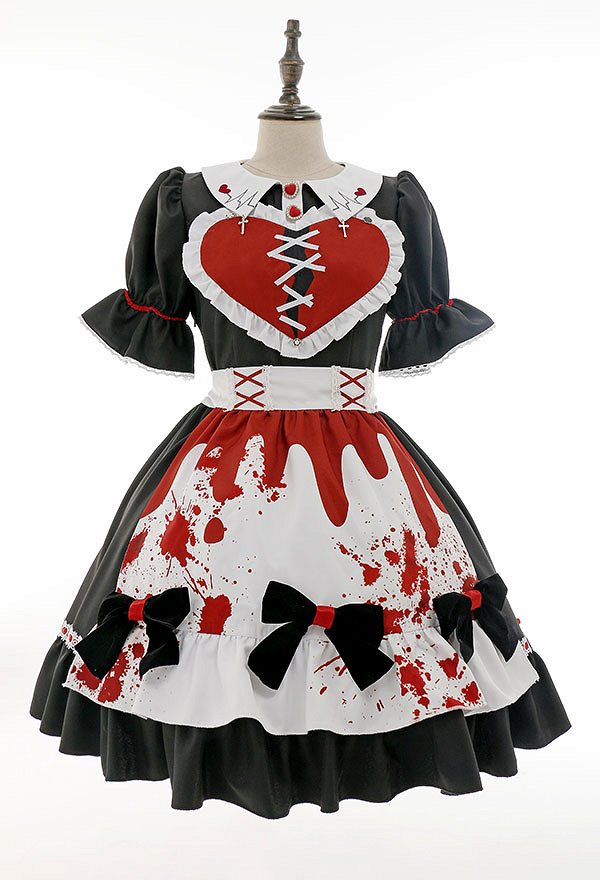 ハロウィン着用 メイド ワンピース