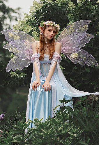 胡蝶 エルフ コスプレ ドレス 中世コスチューム