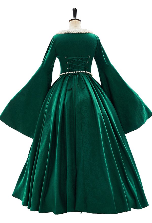 チューダー ルネサンス プリンセス クイーン アン・ブリン Anne Boleyn ドレス 袖付き ヘアバンド付き チューダー ルネサンス プリンセス クイーン アン・ブリン Anne Boleyn ドレス 袖付き ヘアバンド付き