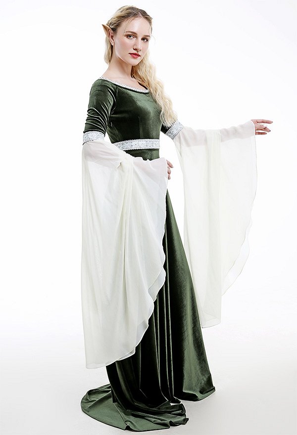 エルフの妖精ベルベットのための中世ファンタジーコスチュームレトロマニュアルドレス エルフの妖精ベルベットのための中世ファンタジーコスチュームレトロマニュアルドレス