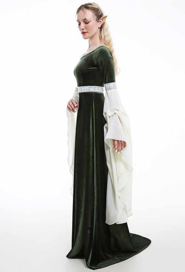 エルフの妖精ベルベットのための中世ファンタジーコスチュームレトロマニュアルドレス エルフの妖精ベルベットのための中世ファンタジーコスチュームレトロマニュアルドレス
