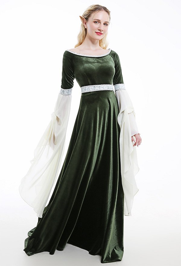 エルフの妖精ベルベットのための中世ファンタジーコスチュームレトロマニュアルドレス エルフの妖精ベルベットのための中世ファンタジーコスチュームレトロマニュアルドレス