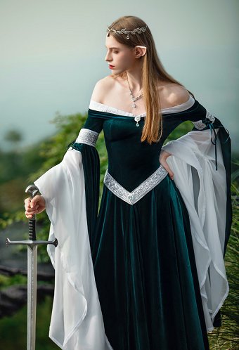 中世 エルフ 妖精  ワンピース コスプレ 衣装