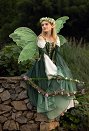 中世 エルフ 妖精 コスプレ コルセット ワンピース 緑色
