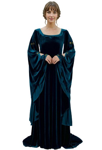 中世 レトロ スクエアカラー ヴィンテージ ドレス コスプレ 衣装