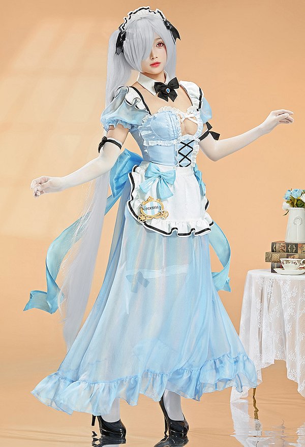 勝利の女神：NIKKE×and GALLERY コラボカフェ シンデレラ​ メイド服 コスプレ衣装